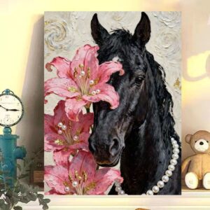 Black horse paint