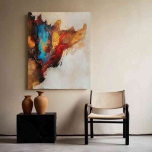 Abstract paint for drawing room