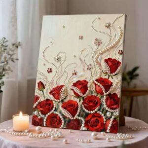 Pearl made rose paint